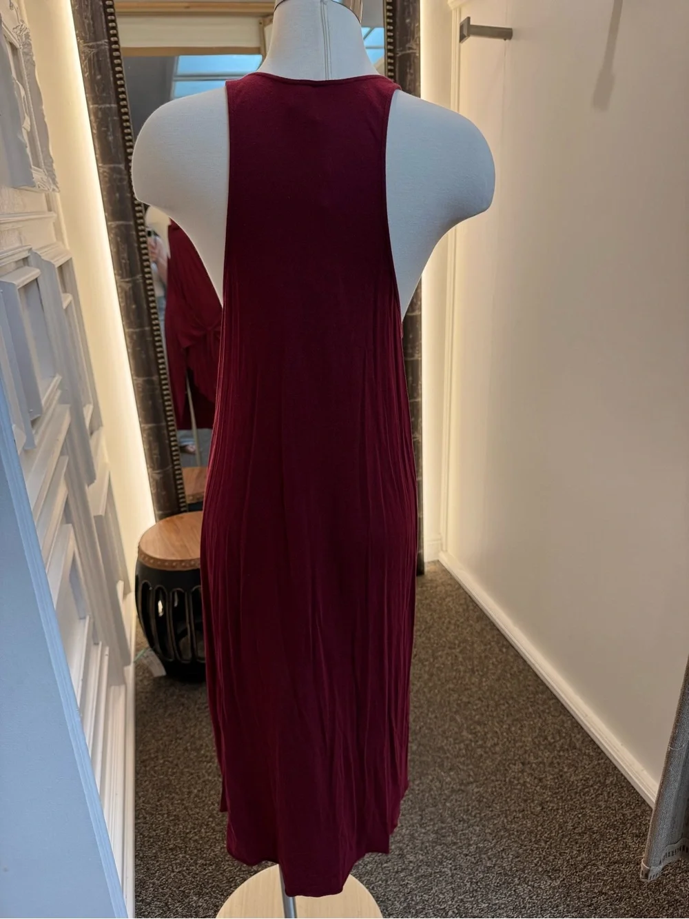 Free People Women's Wine Red Tie-Front Tank Dress - Picture 3 of 5